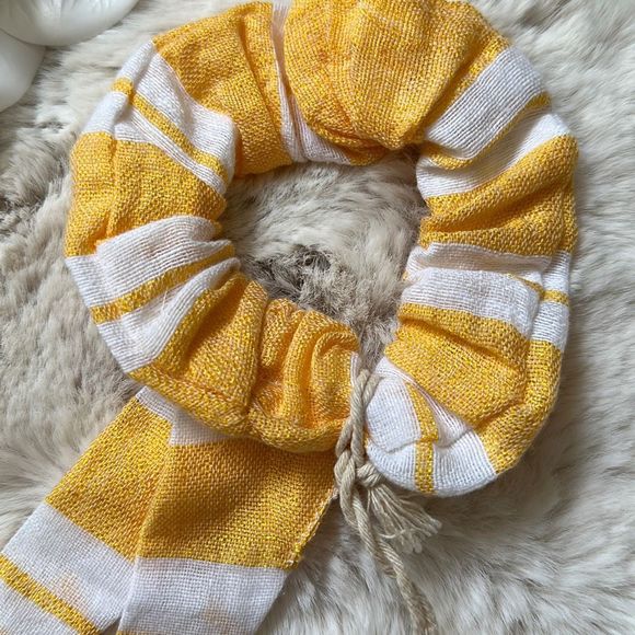 Lemlem Scrunchie Dora Gold C12 One Size Style HSA1912 - Picture 4 of 5